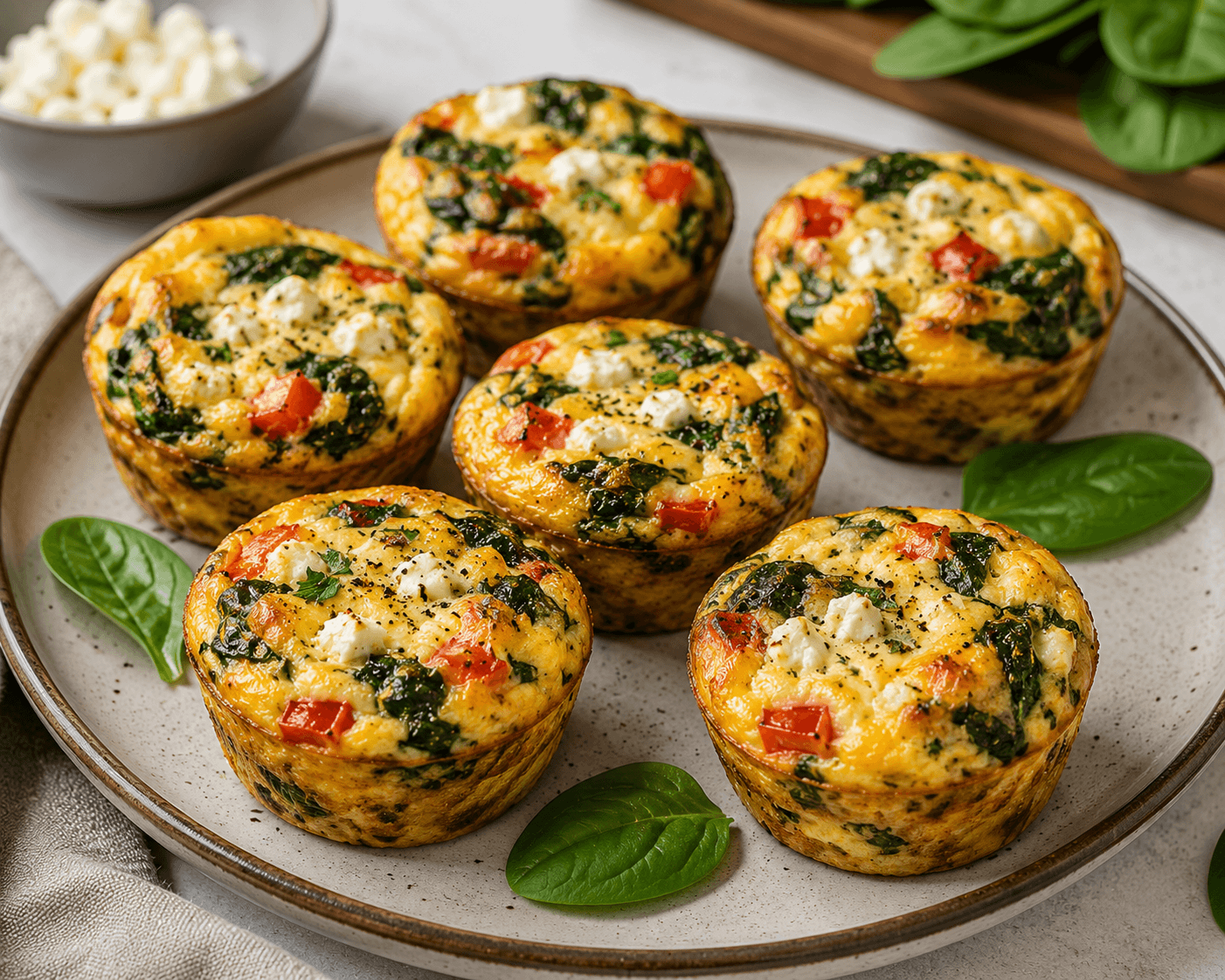 Spinach & Feta Egg Muffins