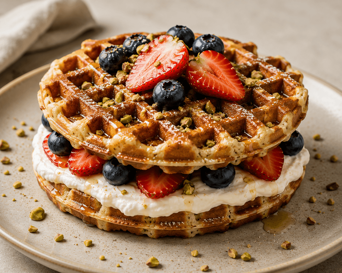 Protein Waffle Sandwiches